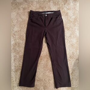 Brown Straight-Leg Pants
